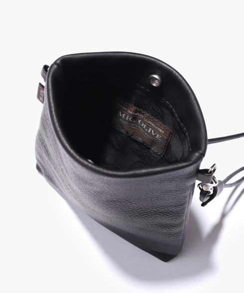 MR.OLIVE E.O.I / WATER PROOF WASHABLE LEATHER / TINY SACOCHE ミスターオリーブ イーオーアイ/ウォータープルーフウォッシャブルレザー/ティニーサコッシュ